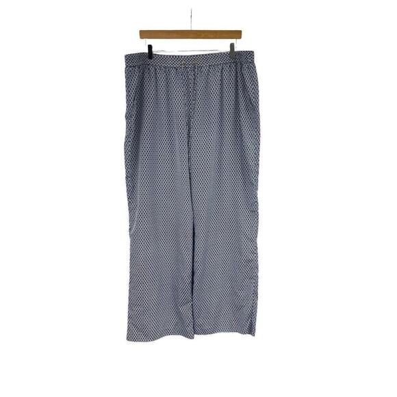 Michael Michael Kors Blue Pattern Wide Leg Beach Pants Womens Plus Size 3XL - Picture 1 of 8